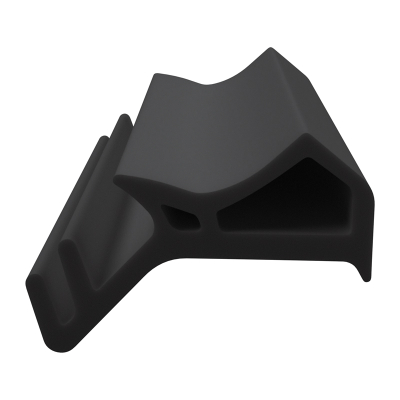 3D Modell der Stahlzargendichtung SZ189 in schwarz für diagonale Nuten zum Tüblatt.