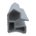 3D Modell der Stahlzargendichtung SZ196 in grau für seitliche Nuten zum Tüblatt.