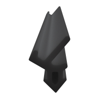 3D Modell der Lippendichtung LP292 in schwarz für Fenster.