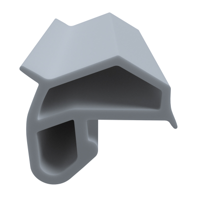 3D Modell der Stahlzargendichtung SZ202 in grau für senkrechte Nuten zum Tüblatt.