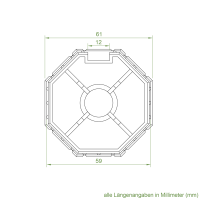 Walzenkapsel SW 60 | Länge 75 mm | mit 12 mm Zapfen