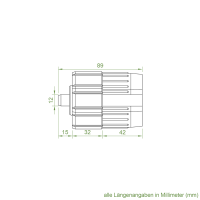 Walzenkapsel SW 60 | Länge 75 mm | mit 12 mm Zapfen