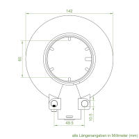 Geiger Kegelradgetriebe K076 | Untersetzung 8:1 | 8 mm Vierkant | für 60 mm Nutwelle