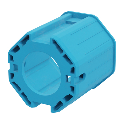 Kunststoff Adapter für Geiger Kegelradgetriebe, von SW 40 auf SW 50 Achtkantwelle