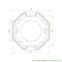 Geiger Adapter für Kegelradgetriebe | von SW 40 auf SW 50 | achtkant