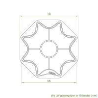Verlängerungsstück Ø 60 mm | für SW 60 Achtkant-Stahlwelle | mit Kapsel