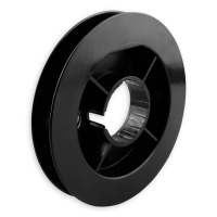 Mini-Gurtsscheibe in schwarz aus Kunststoff mit 135 mm...