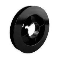 Mini-Gurtsscheibe in schwarz aus Kunststoff mit 140 mm...