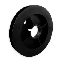 Mini-Gurtsscheibe in schwarz aus Kunststoff mit 170 mm...