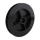 Mini-Gurtsscheibe in schwarz aus Kunststoff mit 170 mm Durchmesser.