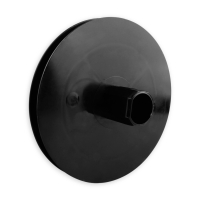 Mini-Gurtsscheibe in schwarz aus Kunststoff mit 190 mm Durchmesser.