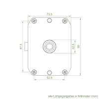 Rademacher Mechanischer Rollladenmotor | RolloTube Basis Medium RTBM/RTBL | mit Handkurbel-Anschluss | 30-120 Nm