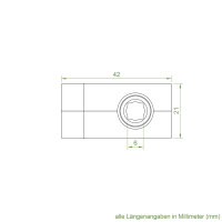 Geiger Schneckengetriebe S090 | Untersetzung 3:1 | 6 mm Vierkant ohne Endanschlag