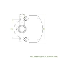 Geiger Schneckengetriebe S090 | Untersetzung 3:1 | 6 mm Vierkant ohne Endanschlag