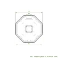 Walzenkapsel SW 50 | Länge 140 mm | 10 mm Zapfen