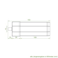 Walzenkapsel SW 50 | Länge 140 mm | 10 mm Zapfen