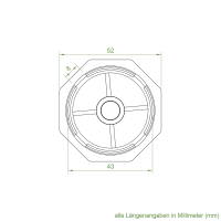 Walzenkapsel SW 50 | Länge 110 mm | mit innenliegendem Stift 10 mm