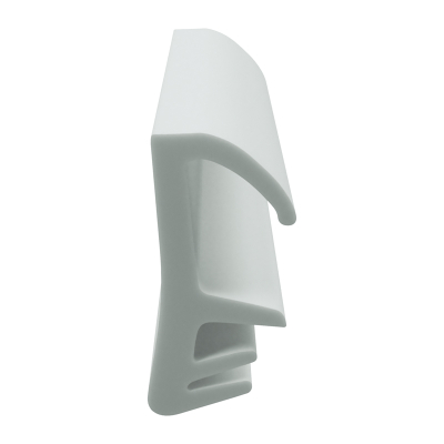 3D Modell der Flügelfalzdichtung FF007 in grau für seitliche Nuten.