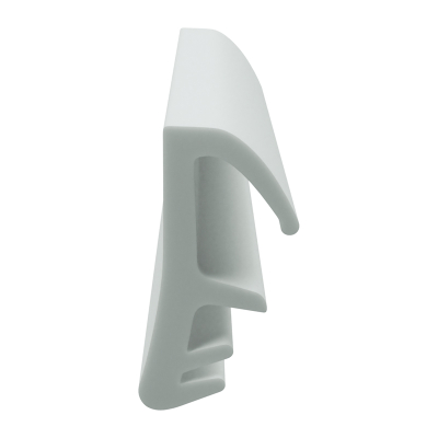 3D Modell der Flügelfalzdichtung FF014 in weiß für seitliche Nuten.