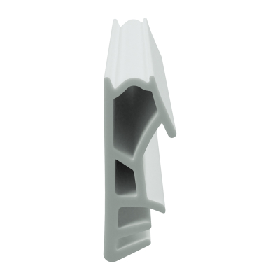 3D Modell der Flügelfalzdichtung FF018 in weiß für seitliche Nuten.