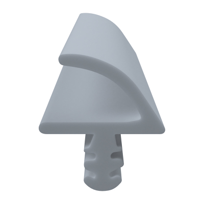 3D Modell der Zimmertürdichtung ZT026 in weiß für senkrechte Nuten zum Türblatt.