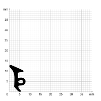 Zeichnung des Dichtungsprofils der Anschlagdichtung AS060.