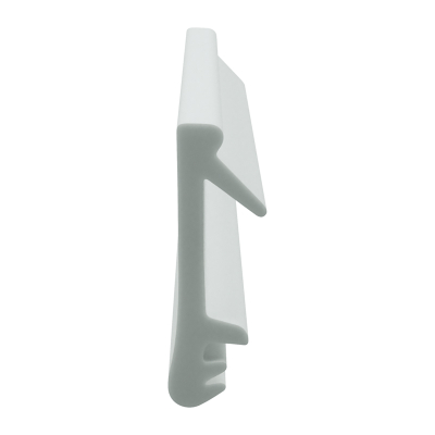 3D Modell der Flügelfalzdichtung FF033 in weiß für seitliche Nuten.