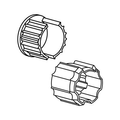 Adapter-Mitnehmer für Rundwelle K 60 für Somfy Antriebe Baureihe 50.