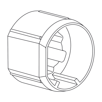 Mitnehmer für Rundwelle 50 mm Rundwelle 50 x 1,5 für Somfy Antriebe Baureihe 50.