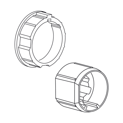 Adapter-Mitnehmer für 50 mm Rundwelle 6x 1,5 für Somfy Antriebe Baureihe 50.