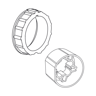 Adapter-Mitnehmer für 70 mm Rundwelle 70 x 1,5 für Somfy Antriebe Baureihe 50.