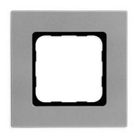 Abdeckrahmen in silber matt von Somfy.