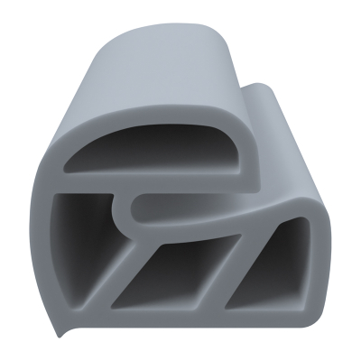 3D Modell der Stahlzargendichtung SZ235 in grau für seitliche Nuten zum Tüblatt.