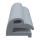 3D Modell der Stahlzargendichtung SZ229 in grau für seitliche Nuten zum Tüblatt.