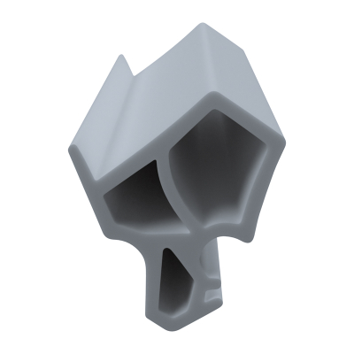 3D Modell der Stahlzargendichtung SZ243 in grau für senkrechte Nuten zum Tüblatt.