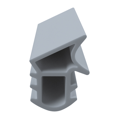 3D Modell der Stahlzargendichtung SZ254 in grau für senkrechte Nuten zum Tüblatt.