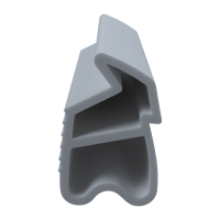 3D Modell der Stahlzargendichtung SZ260 in grau für senkrechte Nuten zum Tüblatt.