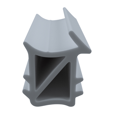 3D Modell der Stahlzargendichtung SZ268 in grau für senkrechte Nuten zum Tüblatt.