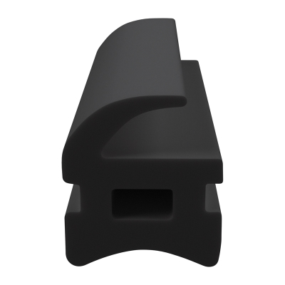 3D Modell der Stahlzargendichtung SZ273 in grau für senkrechte Nuten zum Tüblatt.