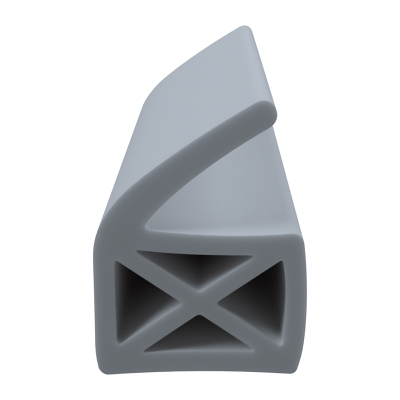 3D Modell der Stahlzargendichtung SZ272 in grau für senkrechte Nuten zum Tüblatt.