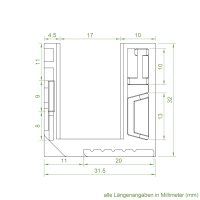 Einlauftrichter für Kunststoff Rollladen-Führungsschienen 900 & 933 | weiß | Paar
