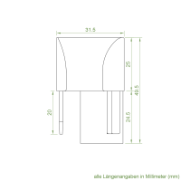 Einlauftrichter für Kunststoff Rollladen-Führungsschienen 900 & 933 | weiß | Paar