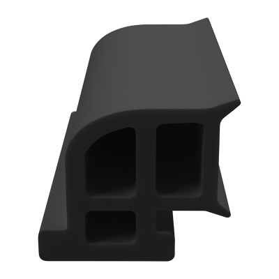 3D Modell der Stahlzargendichtung SZ279 in grau für seitliche Nuten zum Tüblatt.