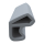 3D Modell der Stahlzargendichtung SZ289 in grau für senkrechte Nuten zum Tüblatt.