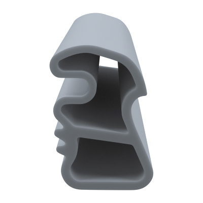 3D Modell der Stahlzargendichtung SZ288 in grau für senkrechte Nuten zum Tüblatt.