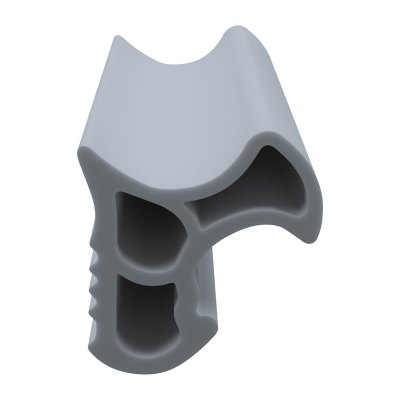3D Modell der Stahlzargendichtung SZ294 in grau für senkrechte Nuten zum Tüblatt.