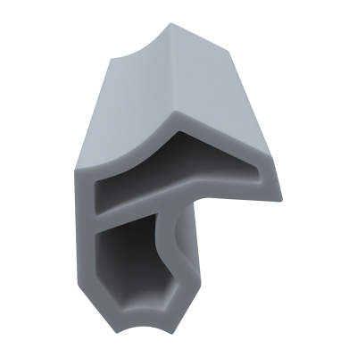 3D Modell der Stahlzargendichtung SZ290 in grau für senkrechte Nuten zum Tüblatt.