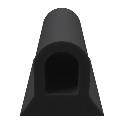 3D Modell der Stahlzargendichtung SZ303 in schwarz für senkrechte Nuten zum Tüblatt.