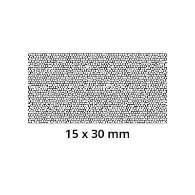3D Modell der Moosgummidichtung MG124 in schwarz für Stahlzargen.