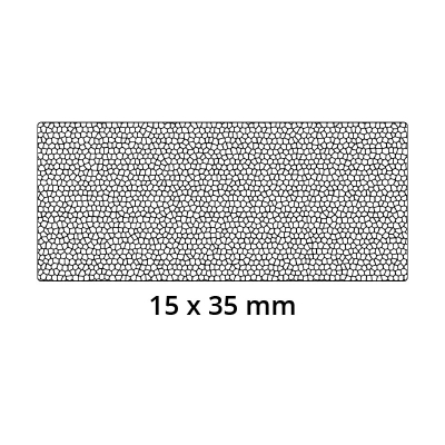 3D Modell der Moosgummidichtung MG125 in schwarz für Stahlzargen.